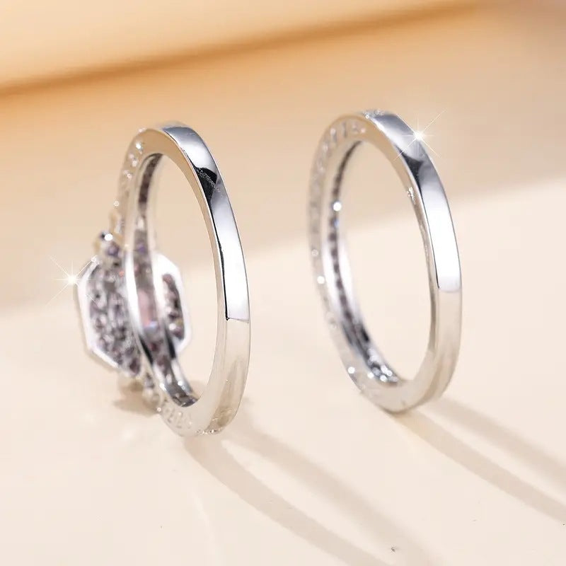 European And American Ladies Fashion Wedding Ring Set