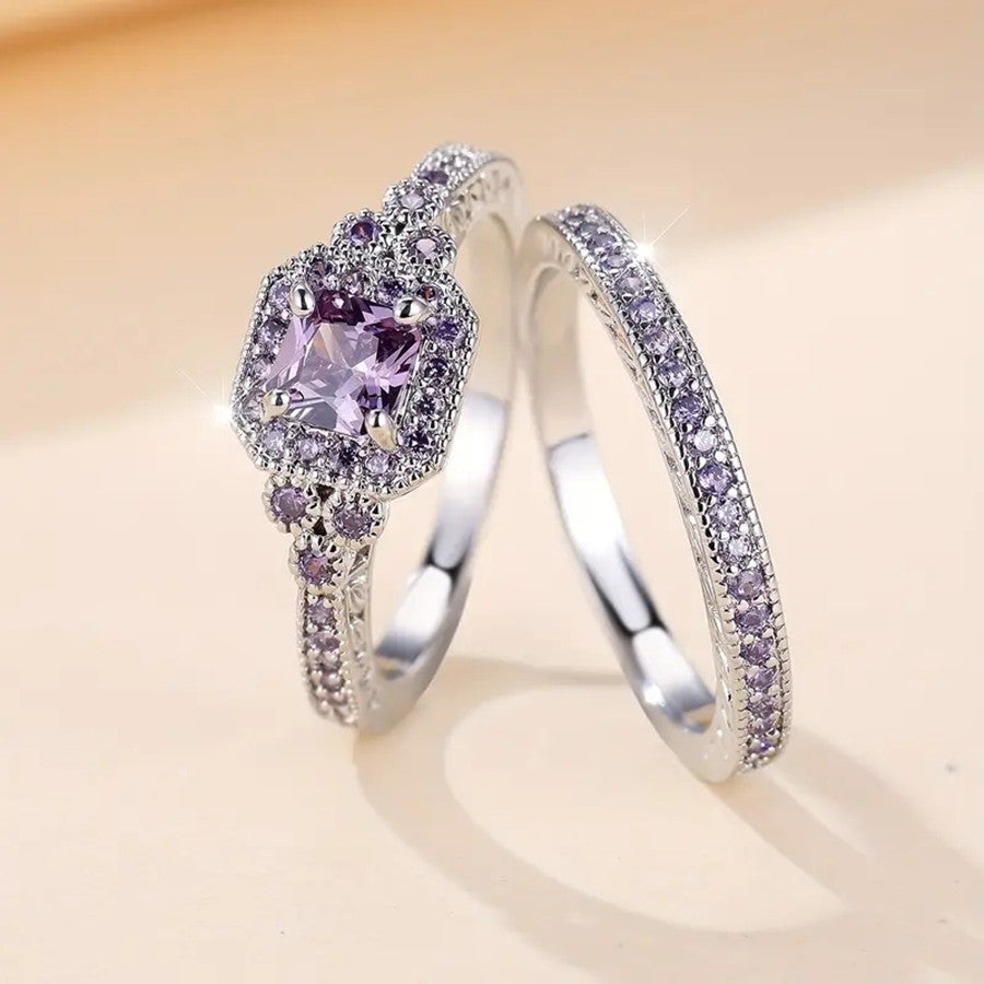 European And American Ladies Fashion Wedding Ring Set